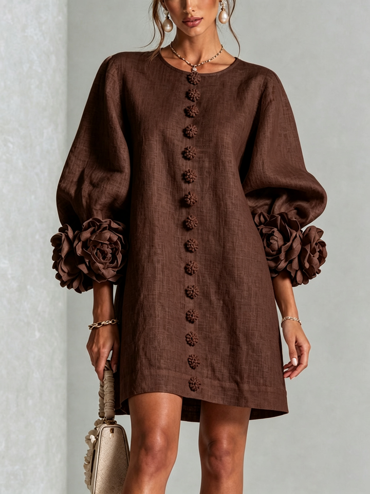 Clara | Elegant Button-Detail Knit Dress