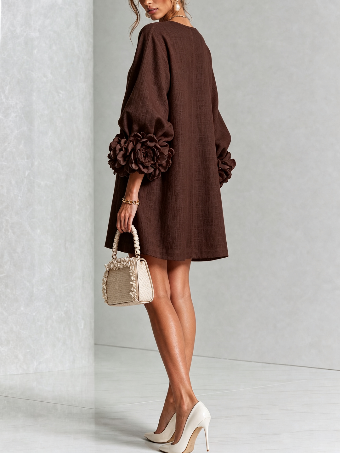 Clara | Elegant Button-Detail Knit Dress