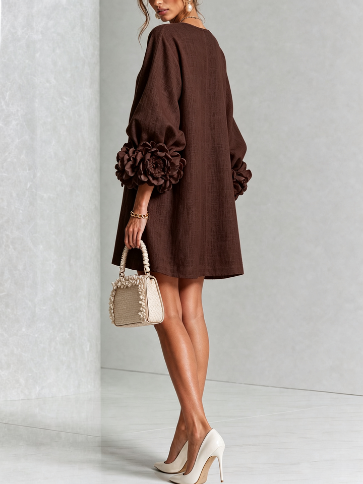 Clara | Elegant Button-Detail Knit Dress