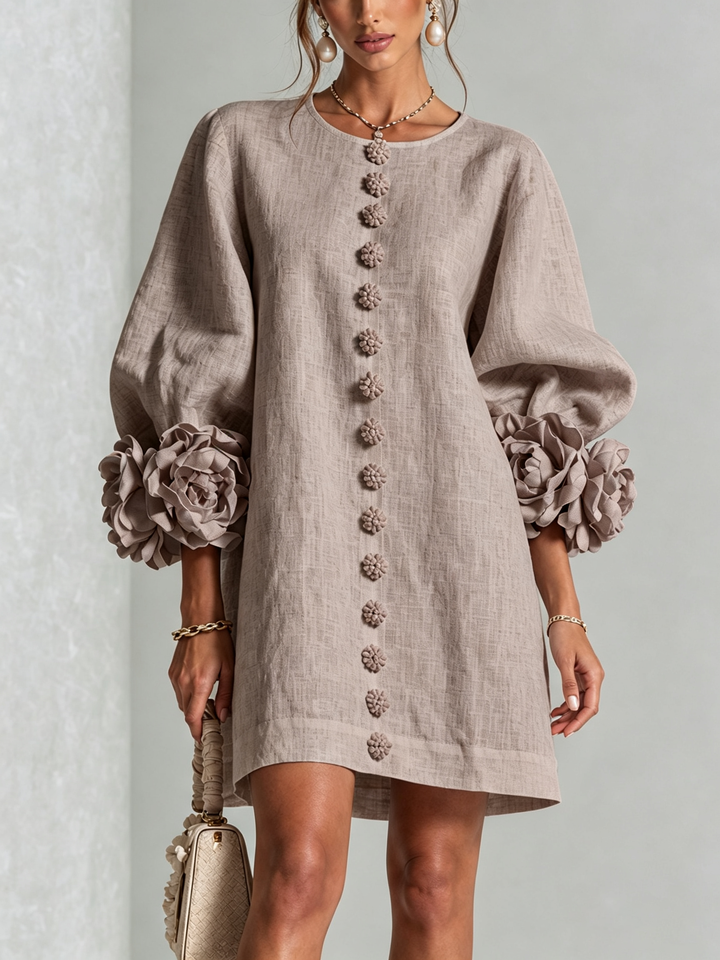 Clara | Elegant Button-Detail Knit Dress