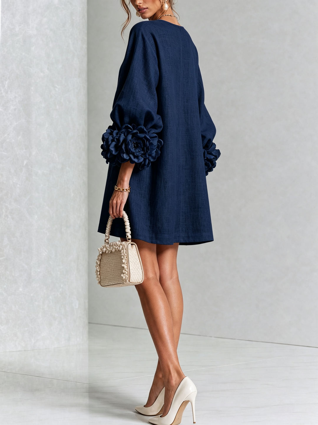Clara | Elegant Button-Detail Knit Dress
