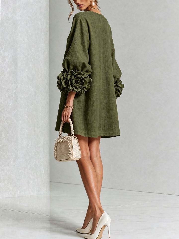 Clara | Elegant Button-Detail Knit Dress