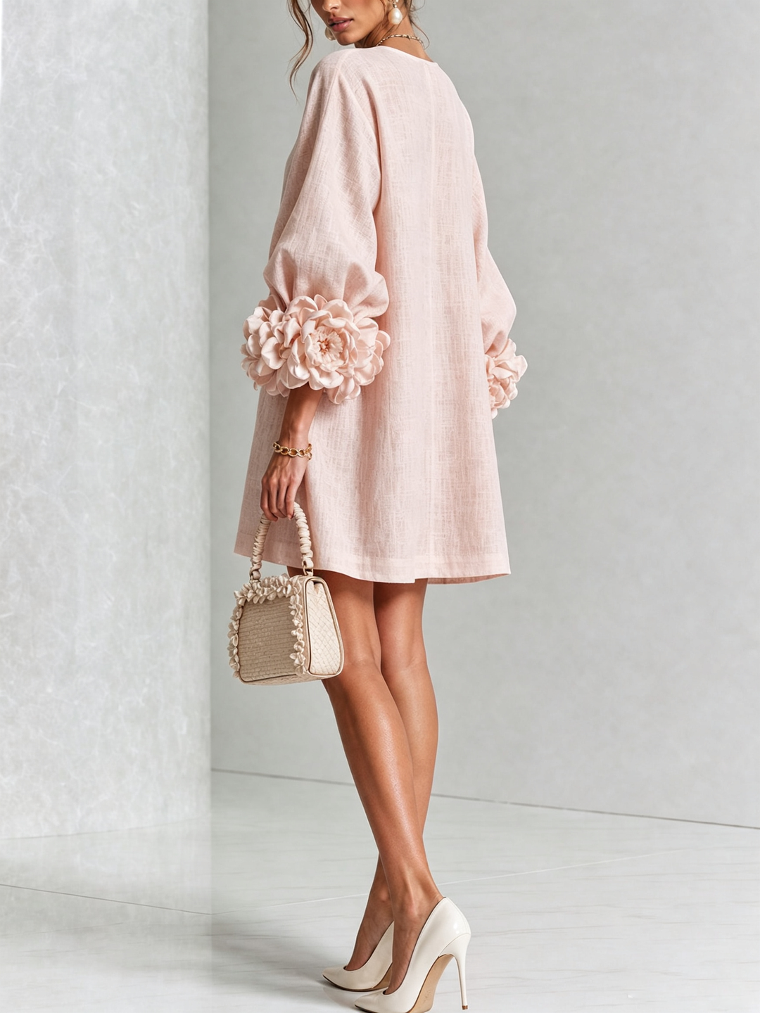 Clara | Elegant Button-Detail Knit Dress