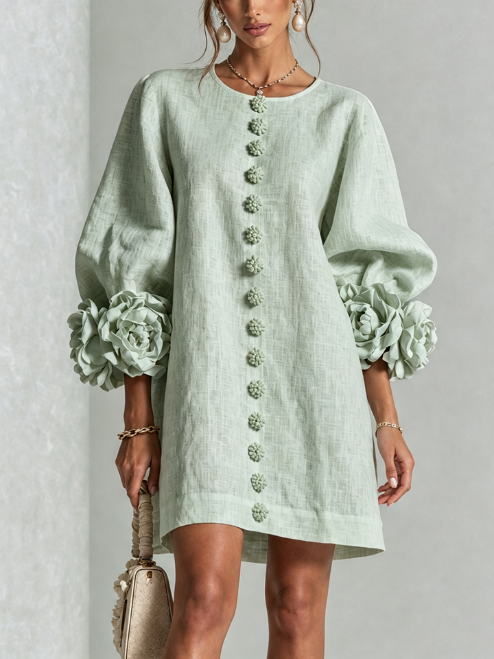 Clara | Elegant Button-Detail Knit Dress