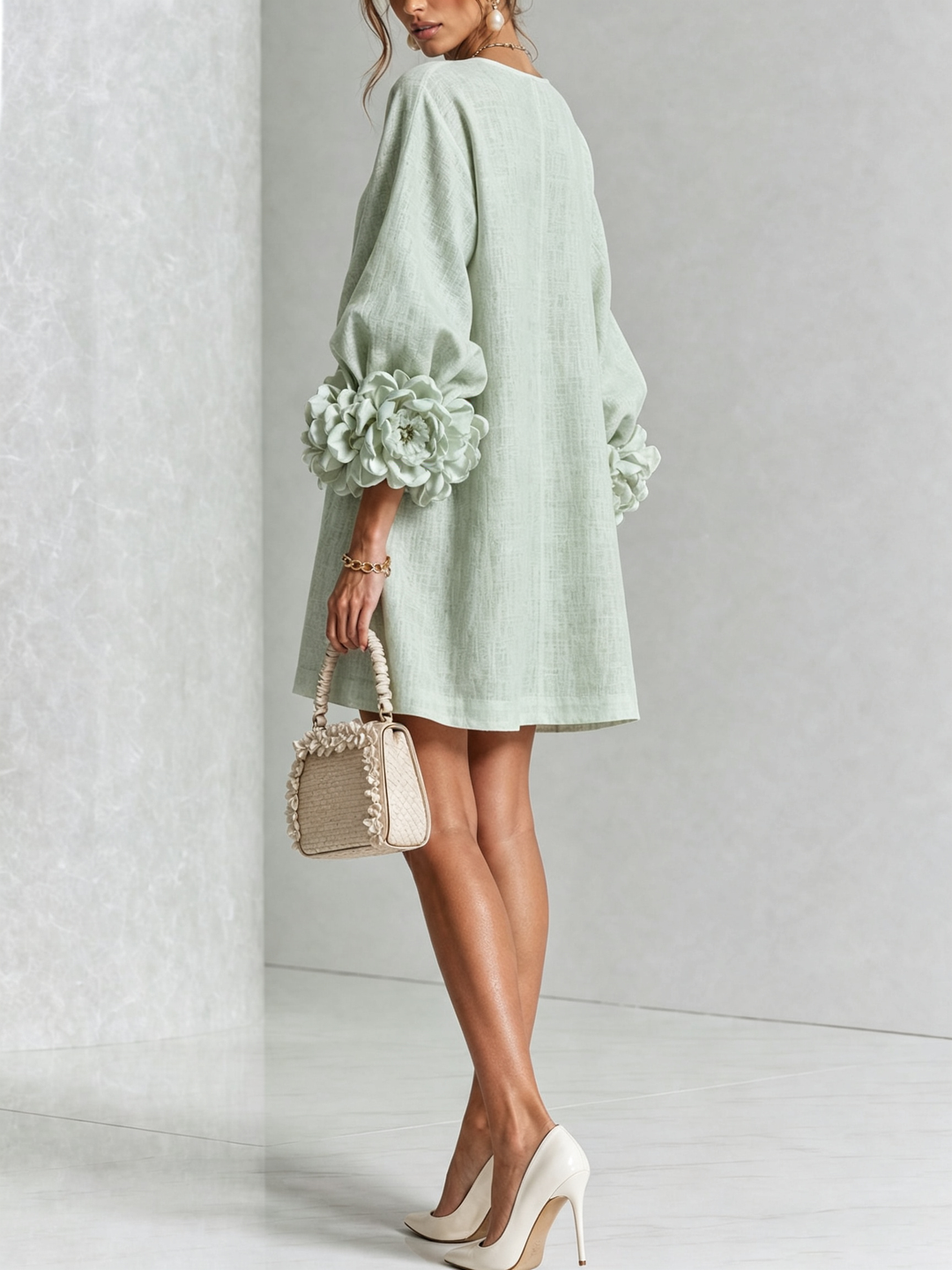 Clara | Elegant Button-Detail Knit Dress
