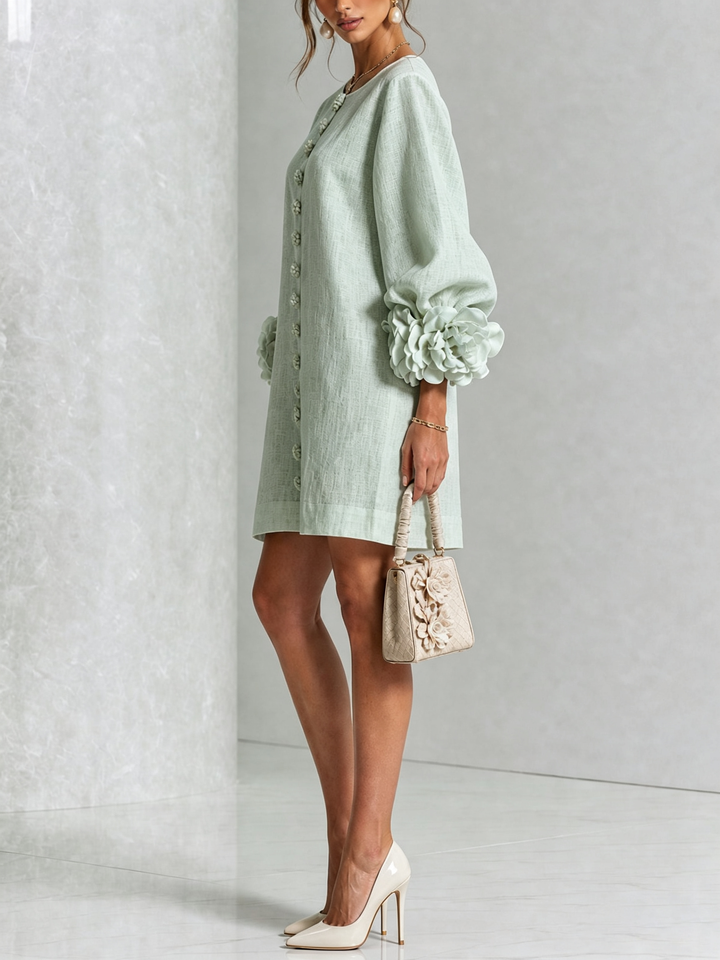 Clara | Elegant Button-Detail Knit Dress