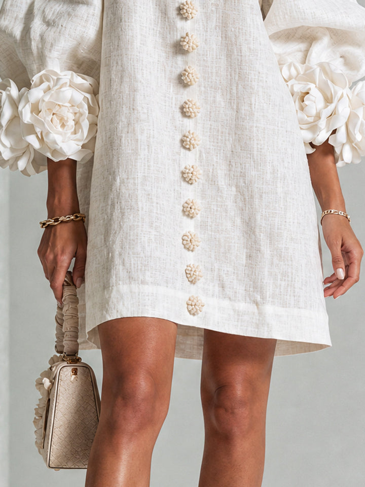 Clara | Elegant Button-Detail Knit Dress