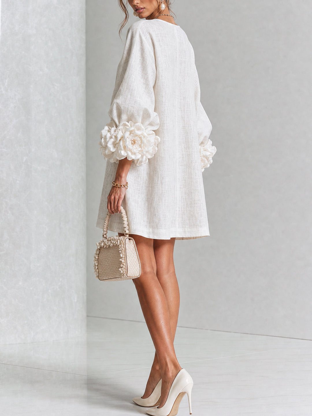 Clara | Elegant Button-Detail Knit Dress