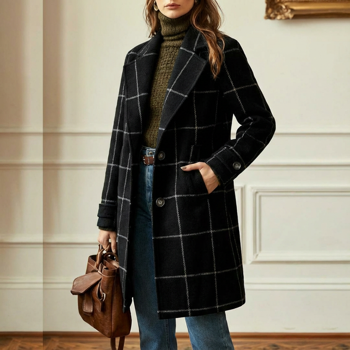 Caroline | Plaid Longline Coat
