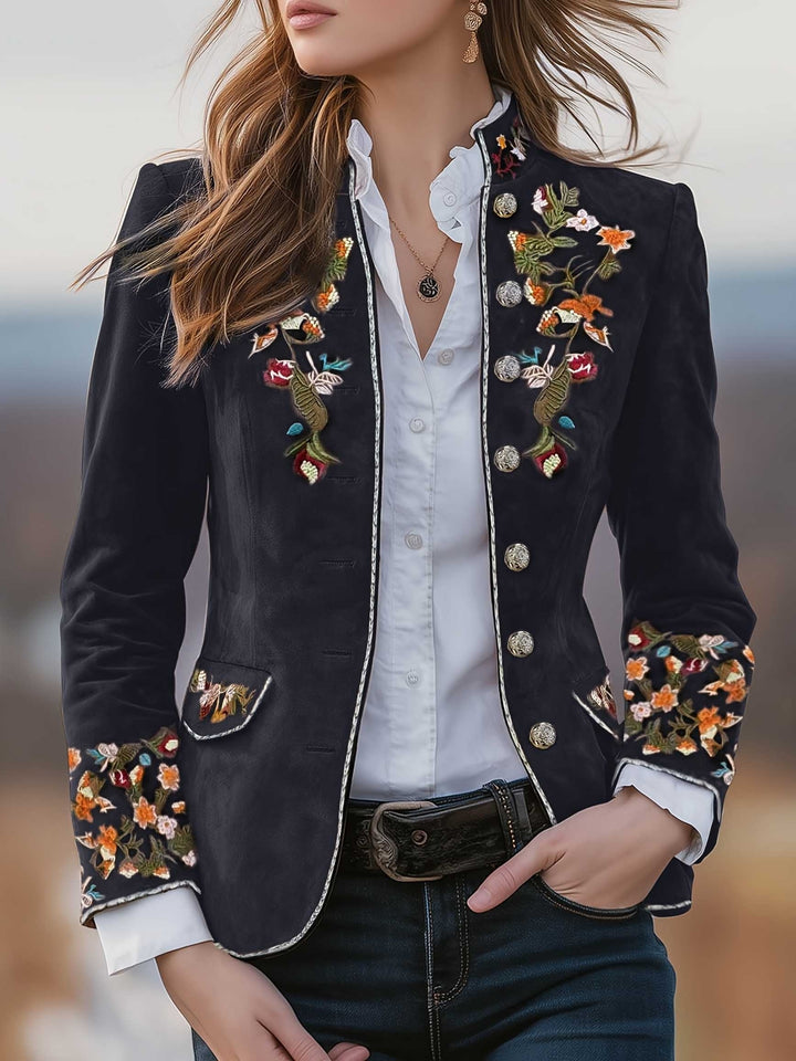 Rosalie | Embroidered Floral Blazer
