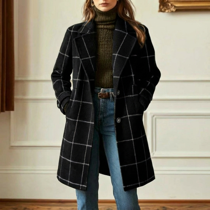 Caroline | Plaid Longline Coat