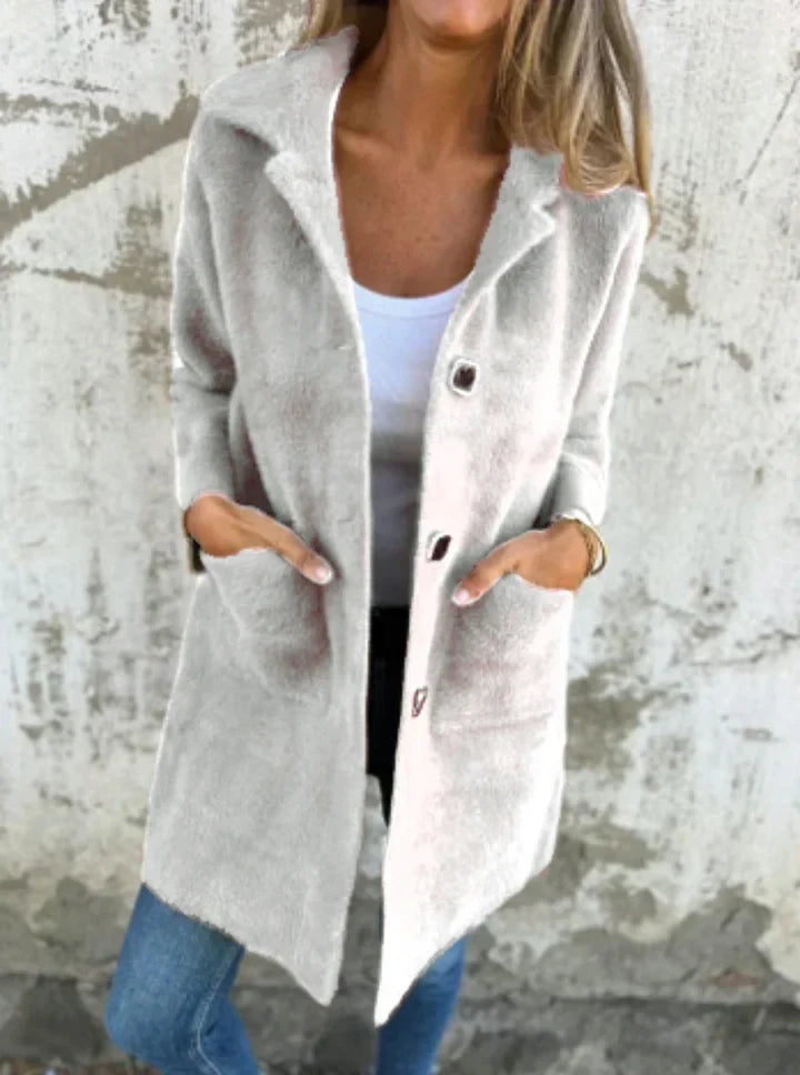 Rebecca | Longline Button-Front Cardigan Jacket
