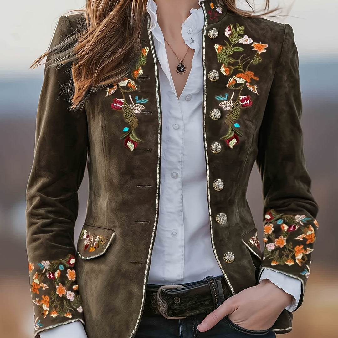 Rosalie | Embroidered Floral Blazer