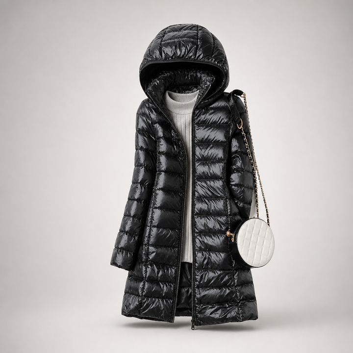 Caroline | Lightweight Hooded Puffer Coat