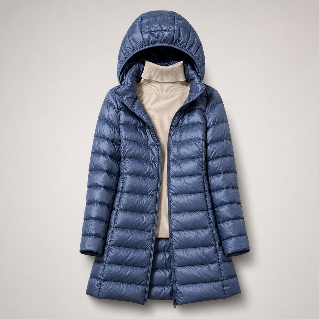 Caroline | Lightweight Hooded Puffer Coat