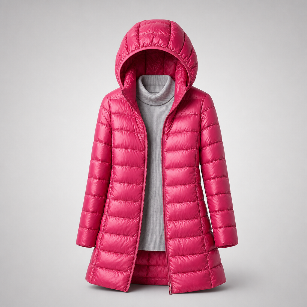 Caroline | Lightweight Hooded Puffer Coat