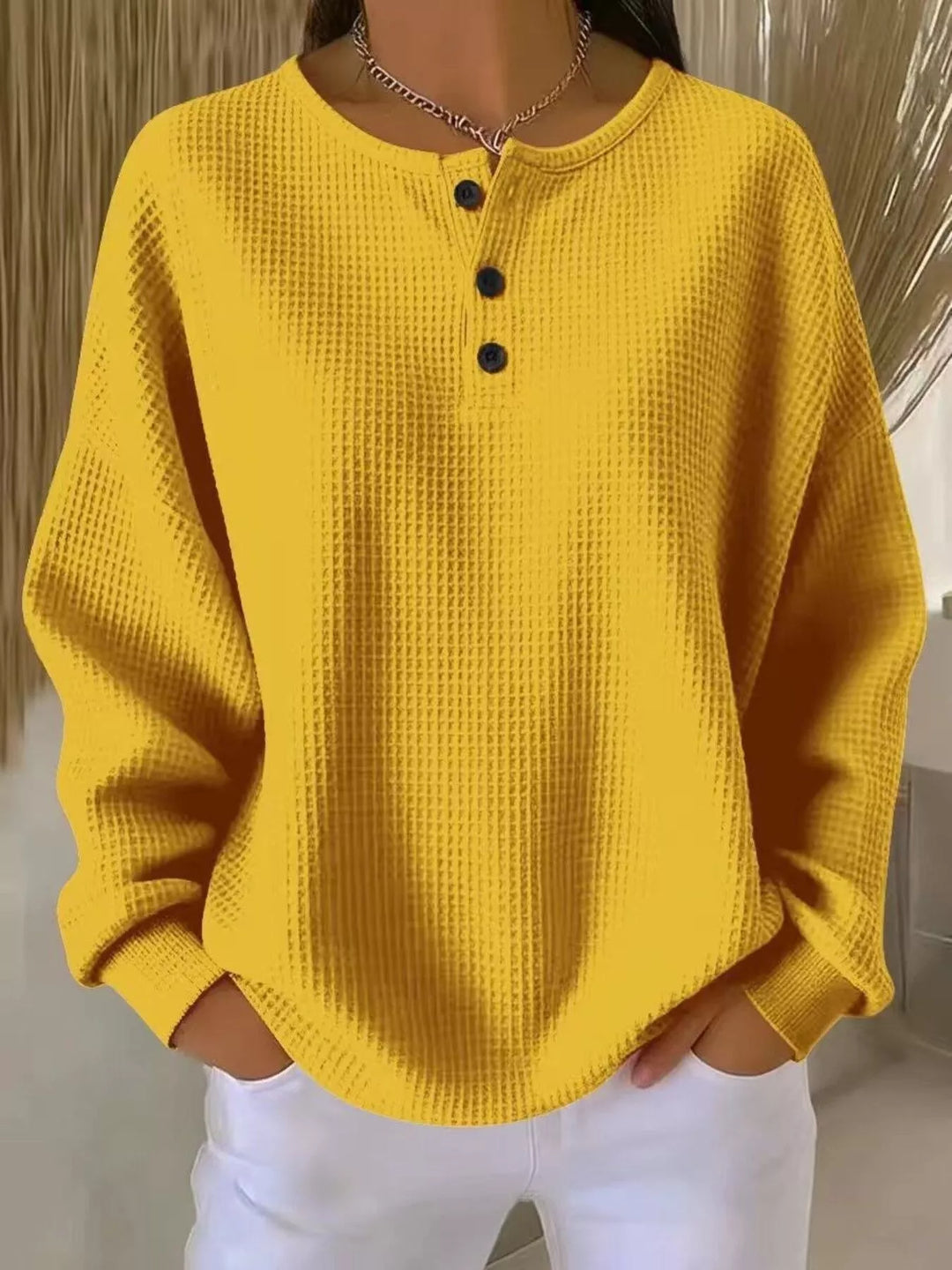 Melissa | Relaxed Button-Front Knit Sweater