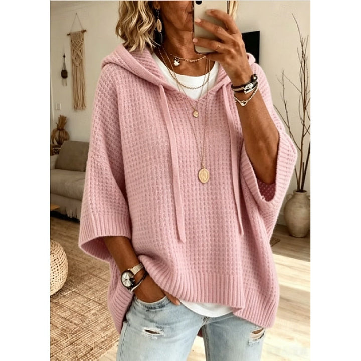Maya | Relaxed Hooded Knit Top