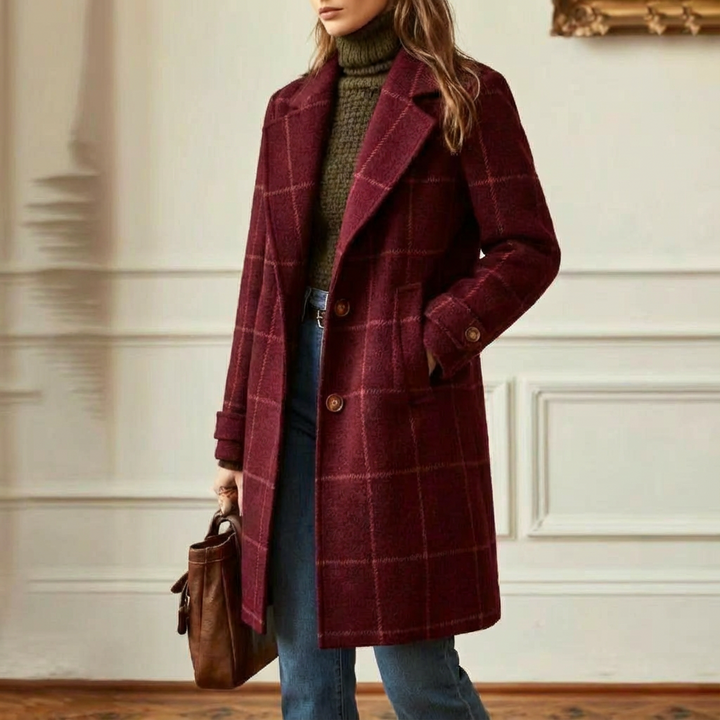 Caroline | Plaid Longline Coat