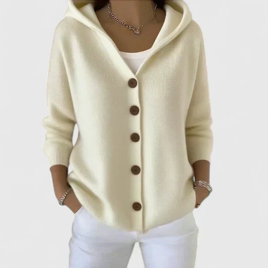 Clara | Soft Hooded Button Cardigan