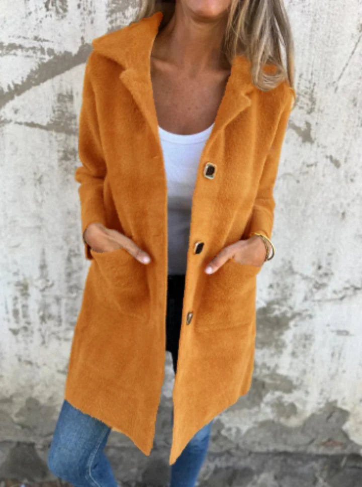 Rebecca | Longline Button-Front Cardigan Jacket