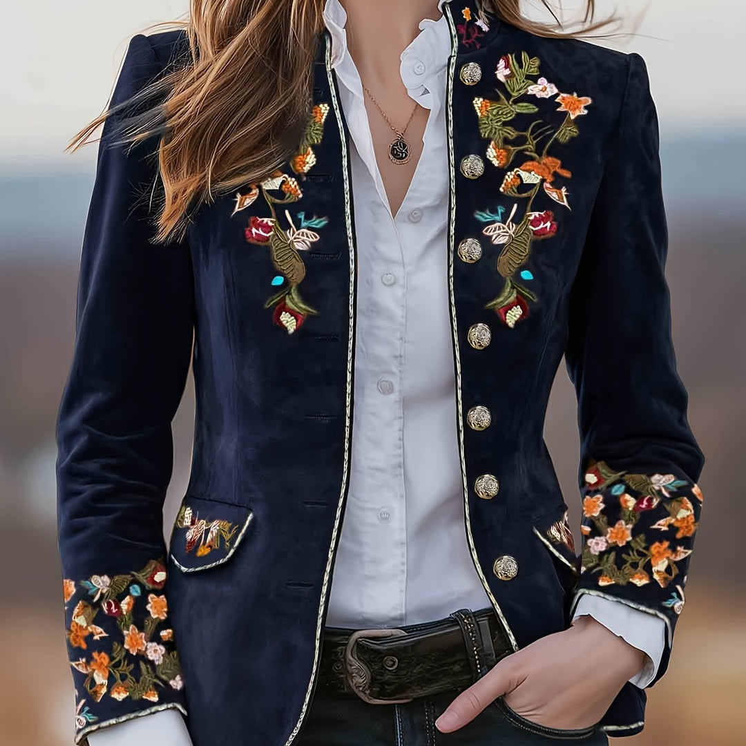 Rosalie | Embroidered Floral Blazer