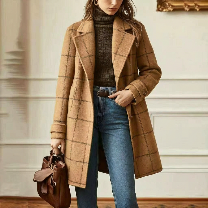 Caroline | Plaid Longline Coat