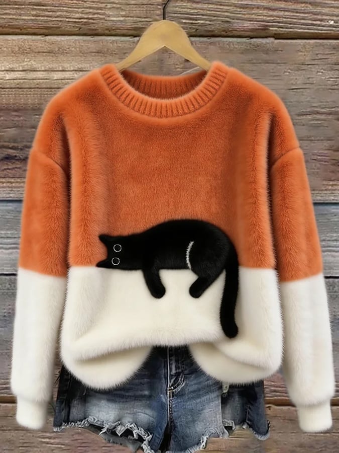 Cleo | Cozy Cat Knit Sweater