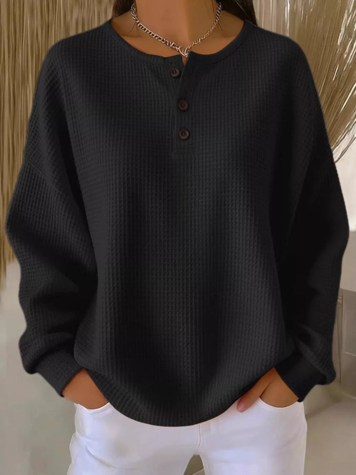 Melissa | Relaxed Button-Front Knit Sweater