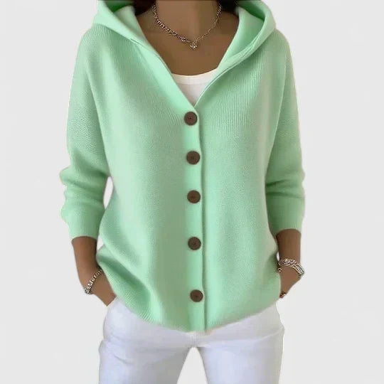 Clara | Soft Hooded Button Cardigan
