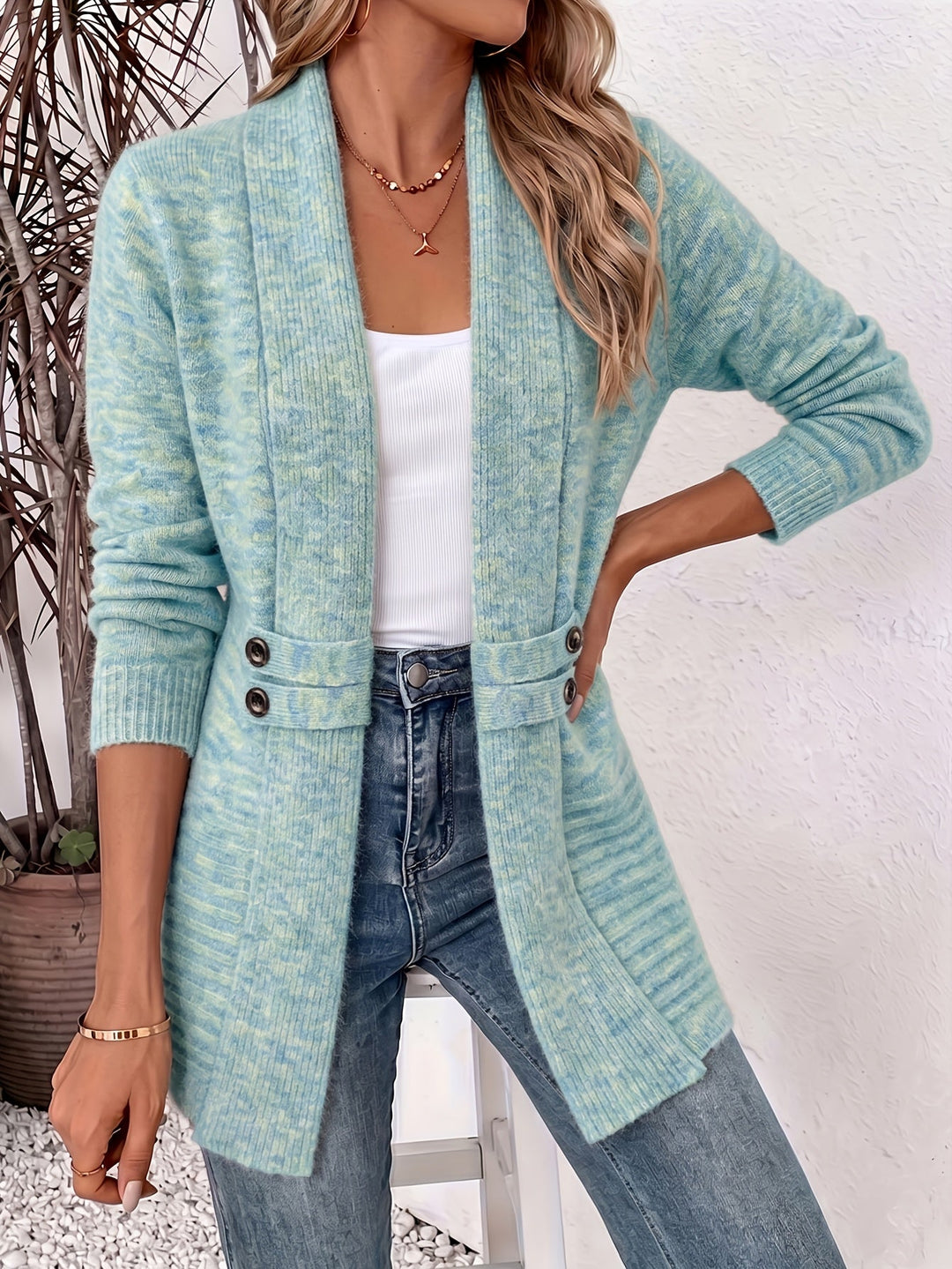 Diane | Elegant Button-Detail Knit Cardigan