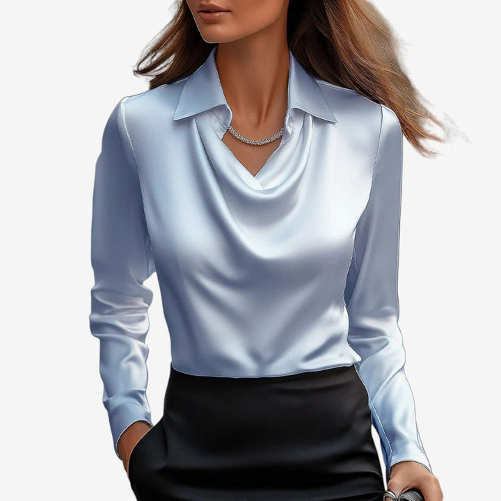 Caroline | Elegant Cowl Neck Blouse