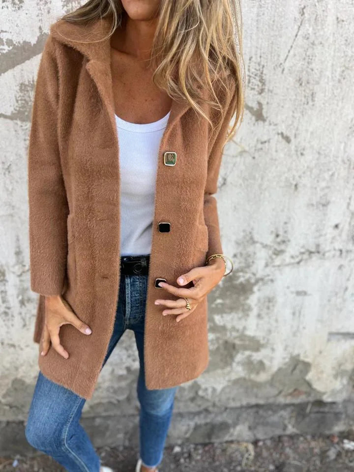 Rebecca | Longline Button-Front Cardigan Jacket