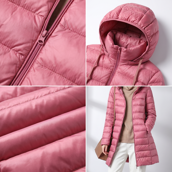 Caroline | Lightweight Hooded Puffer Coat