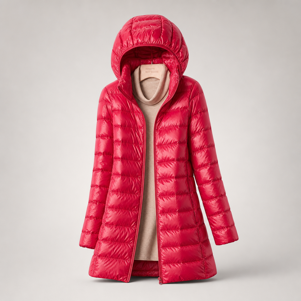Caroline | Lightweight Hooded Puffer Coat