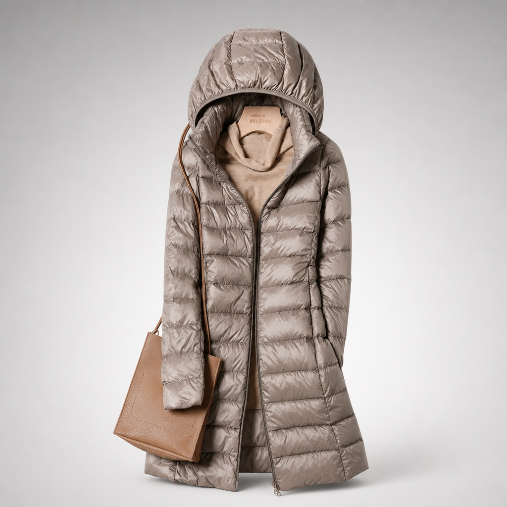 Caroline | Lightweight Hooded Puffer Coat