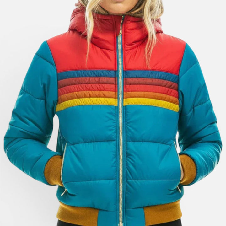 Riley | Retro Stripe Puffer Jacket