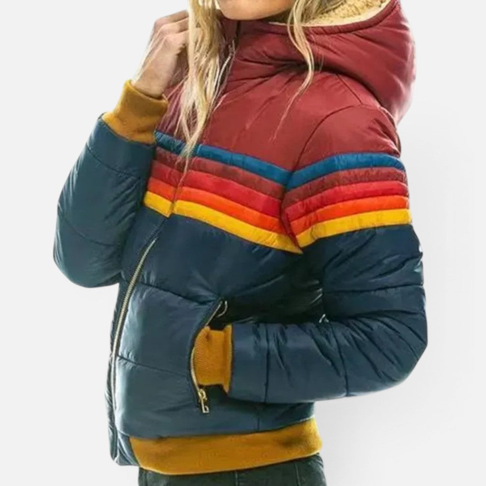 Riley | Retro Stripe Puffer Jacket