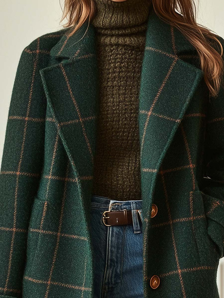 Caroline | Plaid Longline Coat