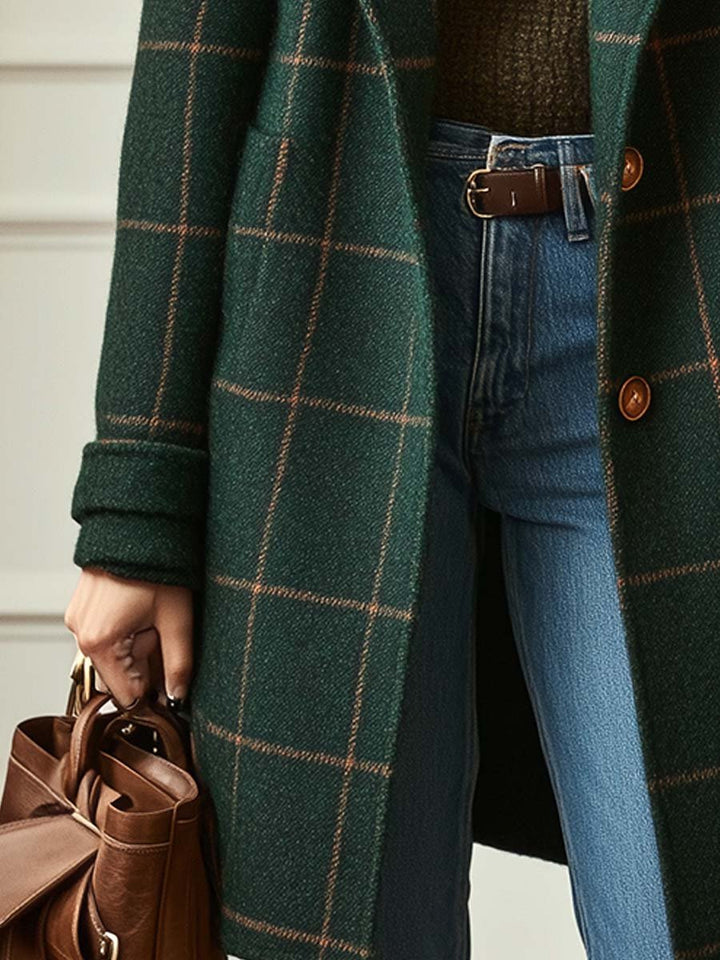 Caroline | Plaid Longline Coat