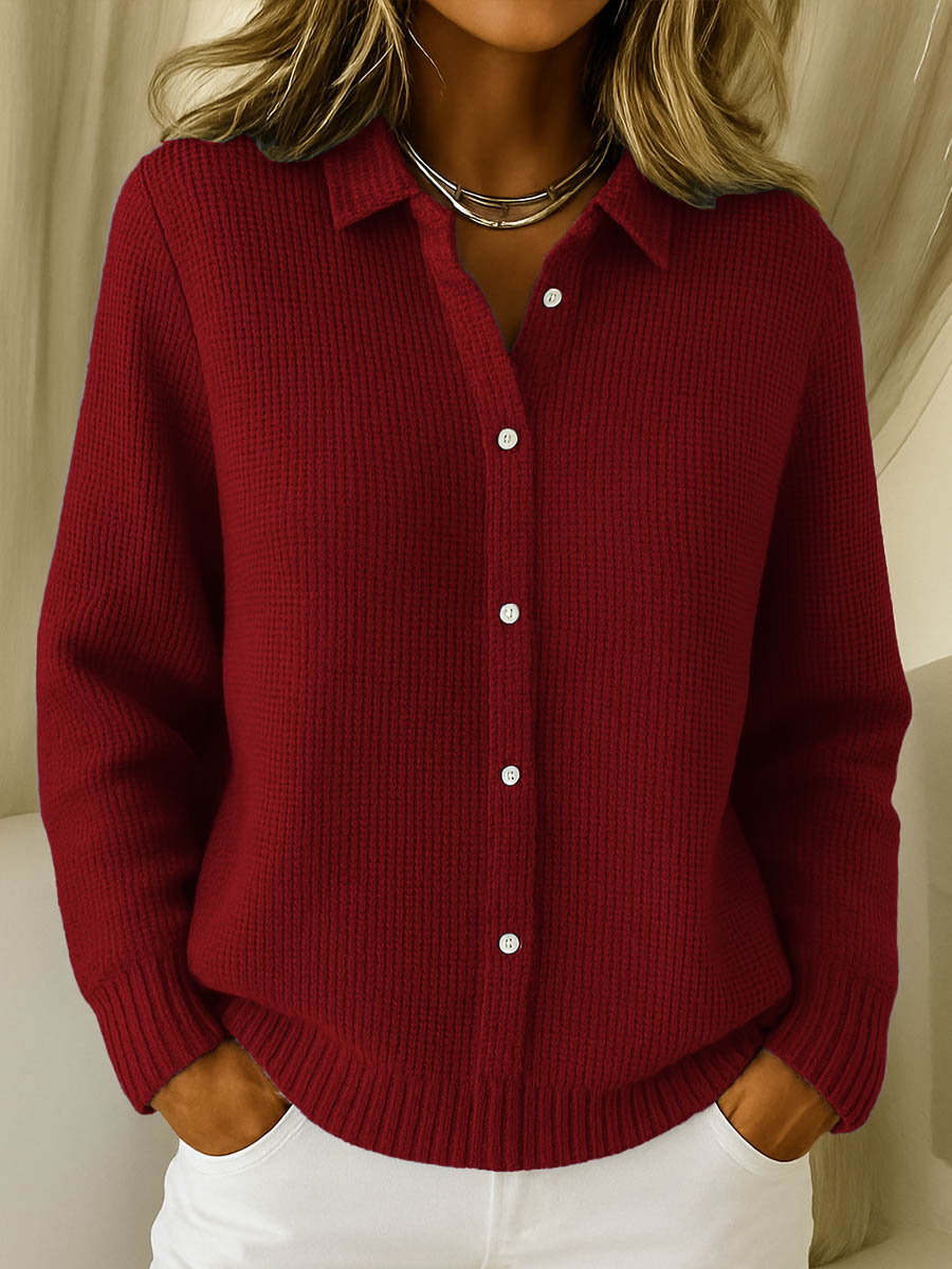 Helen | Soft Knit Button-Up Cardigan