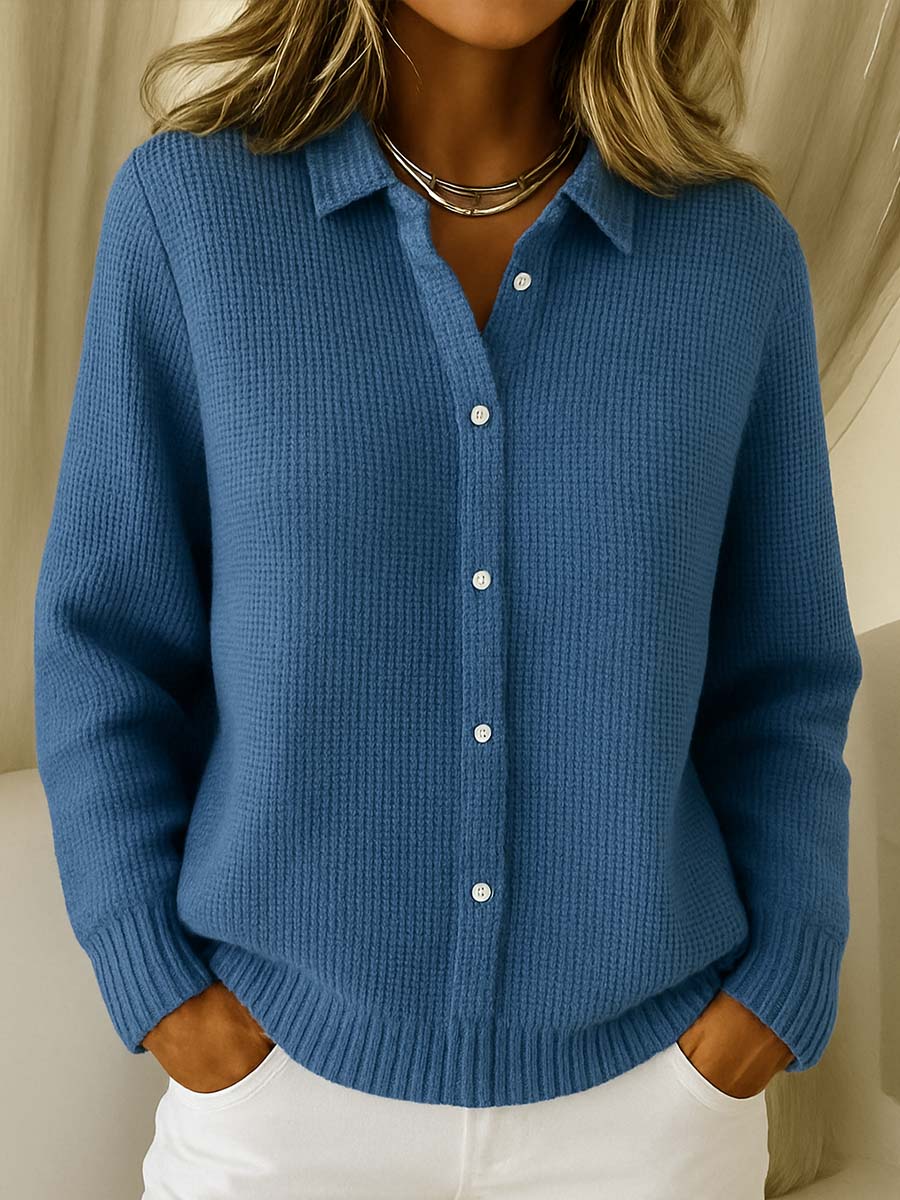 Helen | Soft Knit Button-Up Cardigan
