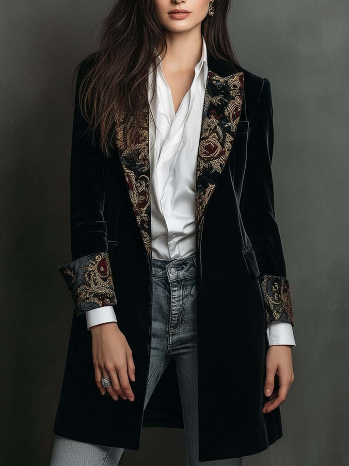 Clarissa | Embroidered Velvet Blazer