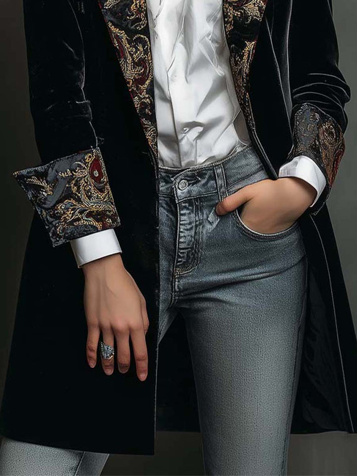 Clarissa | Embroidered Velvet Blazer