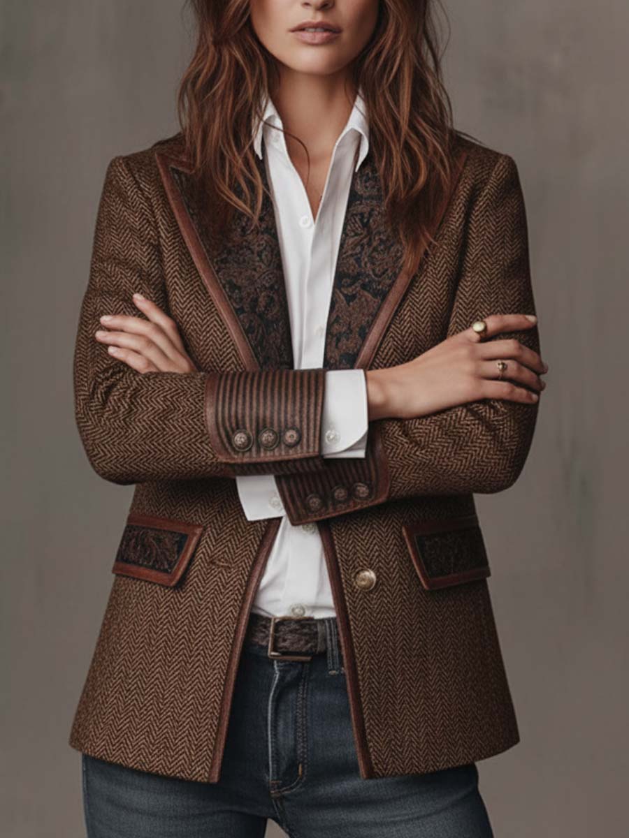 Georgette | Contrast Trim Blazer