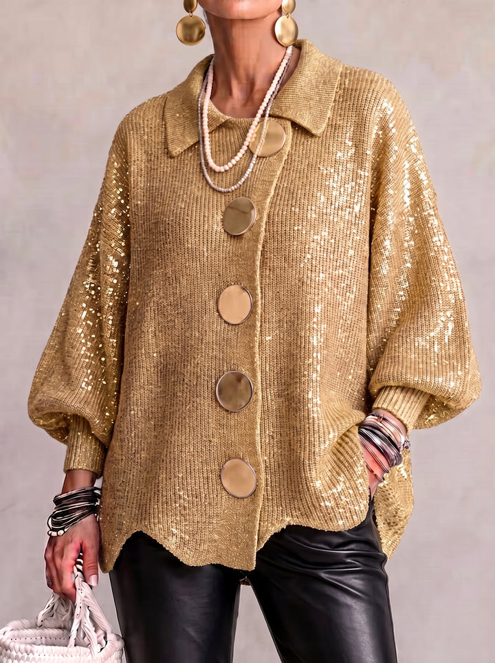 Elise | Statement Button Knit Cardigan