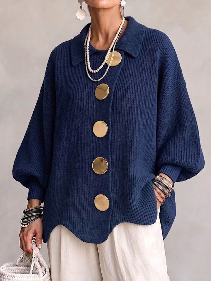 Elise | Statement Button Knit Cardigan