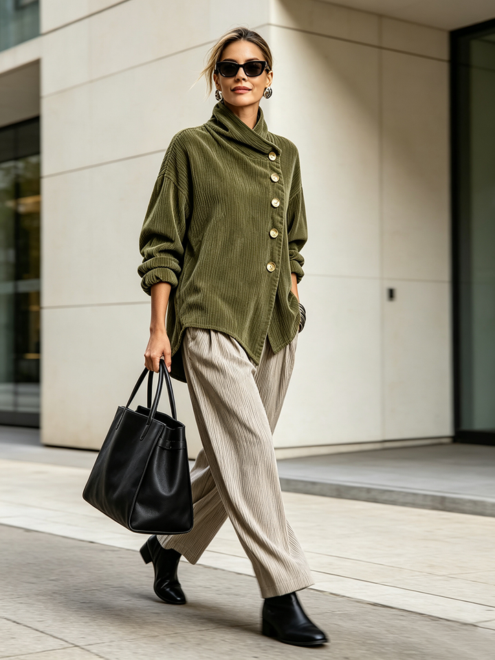 Valerie | Elegant Button-Up Corduroy Jacket