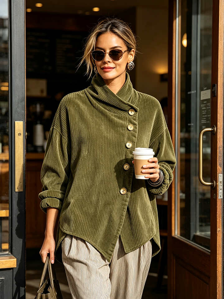Valerie | Elegant Button-Up Corduroy Jacket