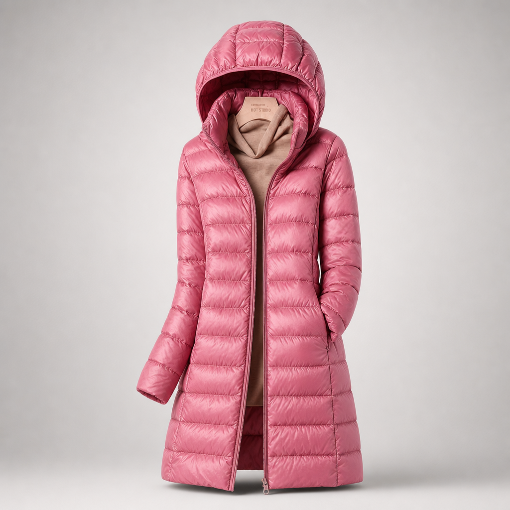 Caroline | Lightweight Hooded Puffer Coat